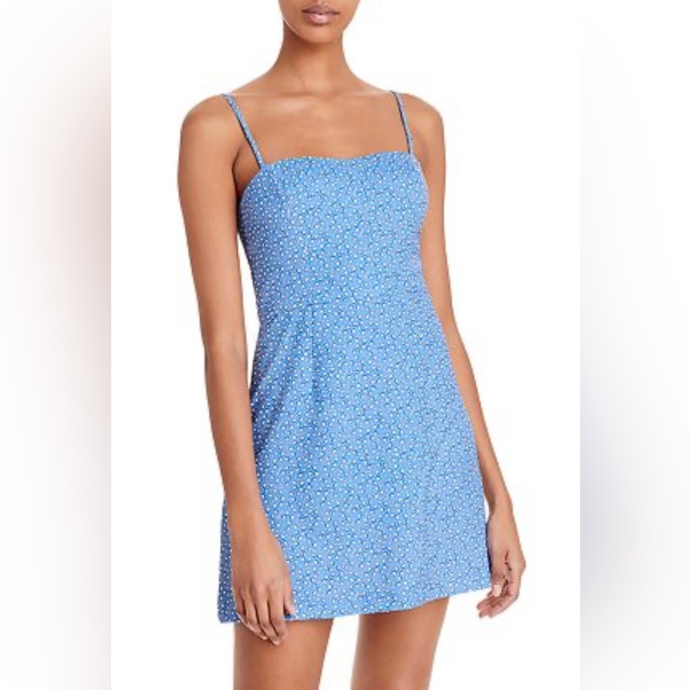 French Connection Blue Elao Printed Dress Size 4